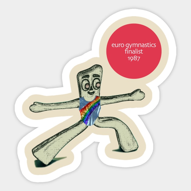 Gumby Gymnastics Sticker by jeremiahm08